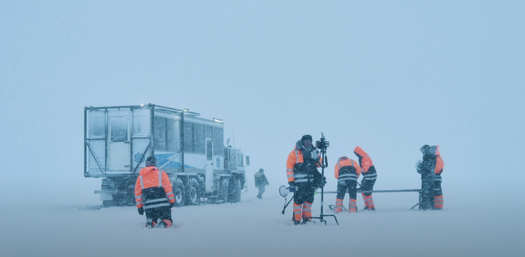 On location in Iceland during the filming of "ICE," the first episode of Macgregor's sci-fi anthology series A Thousand Suns.