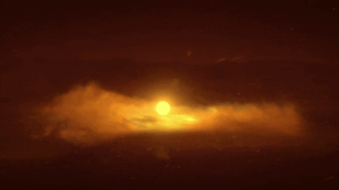 "A cyclone spins around the glowing orb" from A Thousand Suns