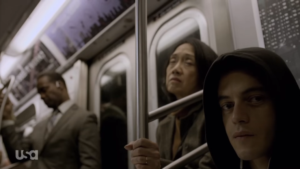 Example of a unique POV from season 1 of "Mr. Robot."